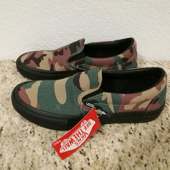 mens camo slip on vans